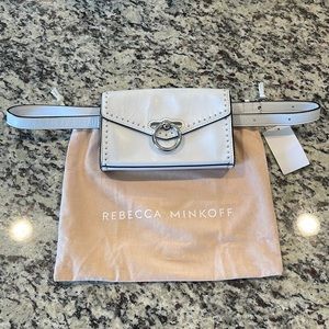 Brand New REBECCA MINKOFF
Jean Studded Leather Belt Bag - White